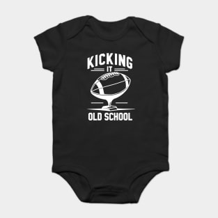 Kicking it Old School Baby Bodysuit
